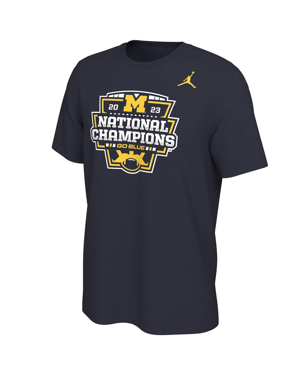 Shop Jordan Men's  Navy Michigan Wolverines College Football Playoff 2023 National Champions Team T-shirt