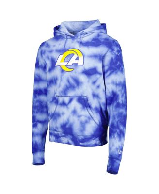 Men's Royal Los Angeles Rams Team Tie-Dye Pullover Hoodie