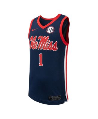 Men's #1Ole Miss Rebels Replica Basketball Jersey