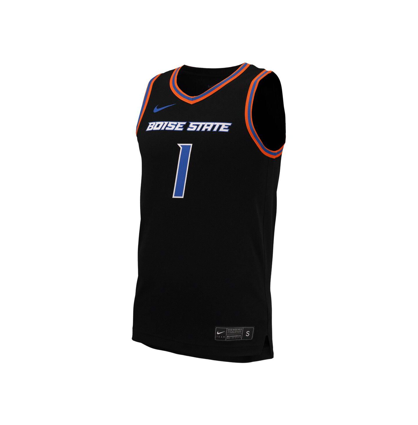 Мужской топ Nike #1 Black Boise State Broncos Replica Basketball Jersey — фото 2