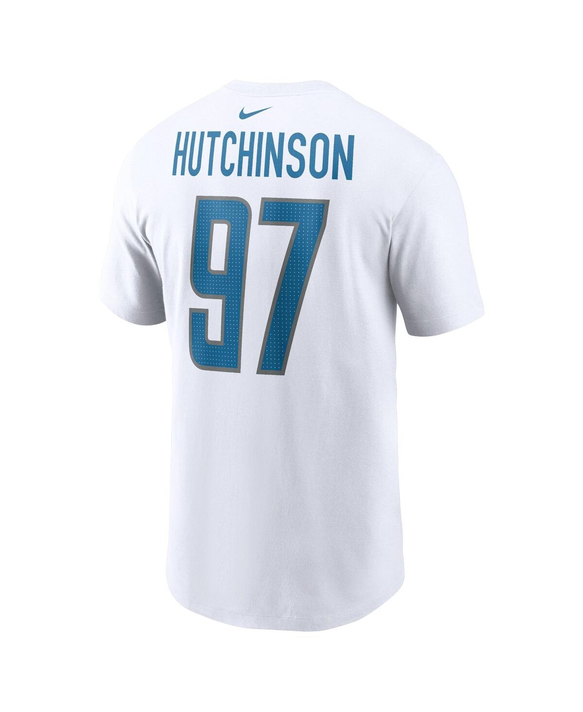 Men's Nike Aidan HutchinsonDetroit Lions Player Name and Number T-shirt - White
