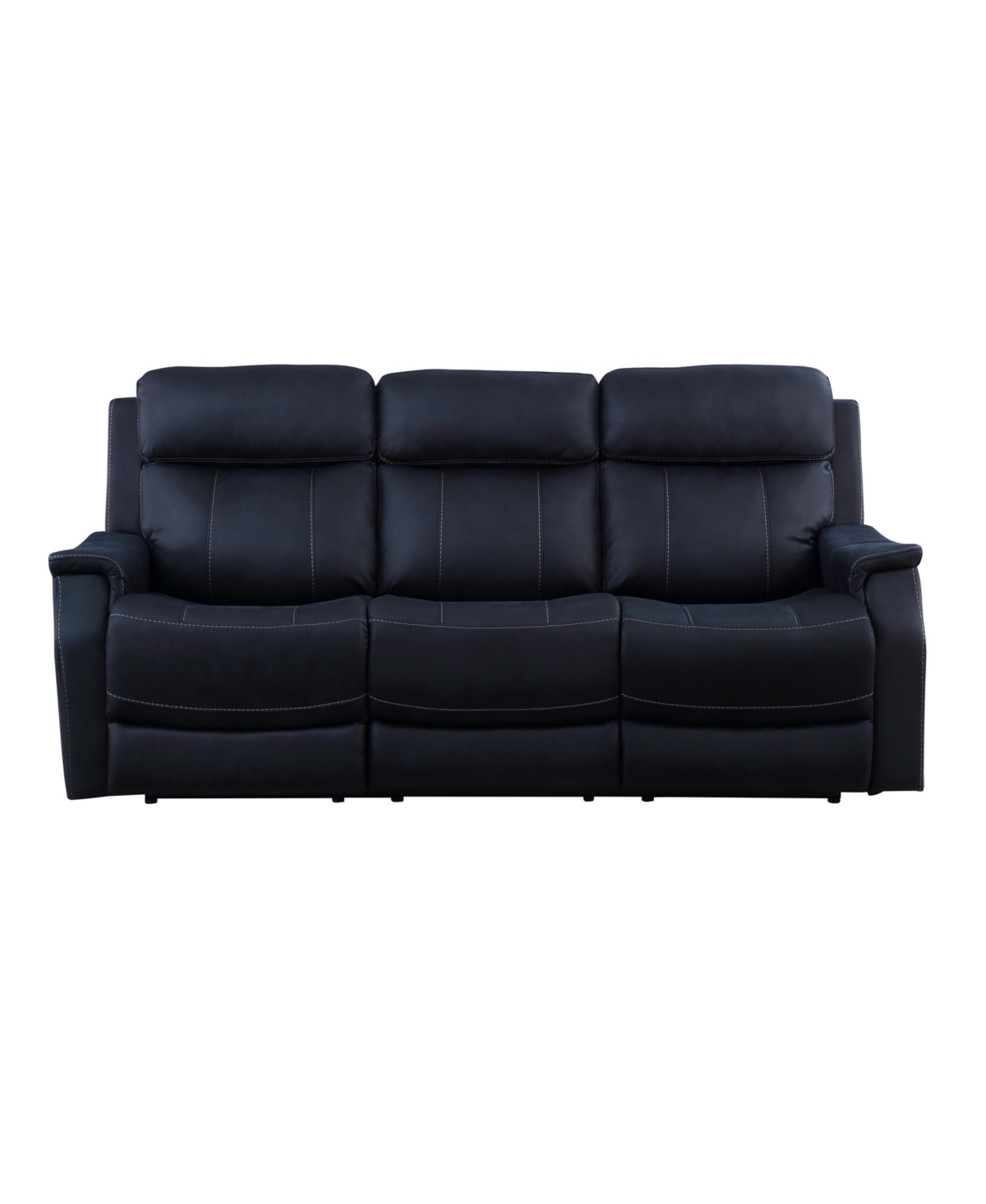 Shop Steve Silver Valencia 84" Dual Power Reclining Sofa In Dark Blue