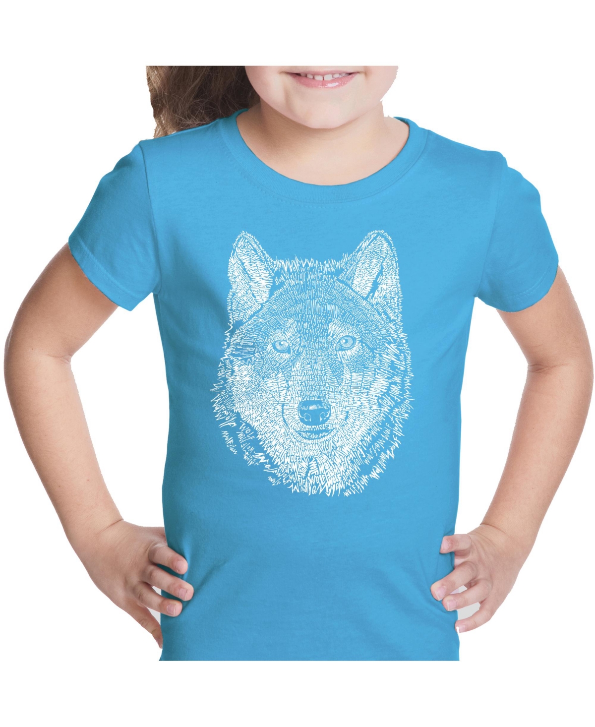 Girl's Word Art T-shirt - Wolf