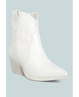 Womens Aries Ankle Length Block Heel Cowboy Boots