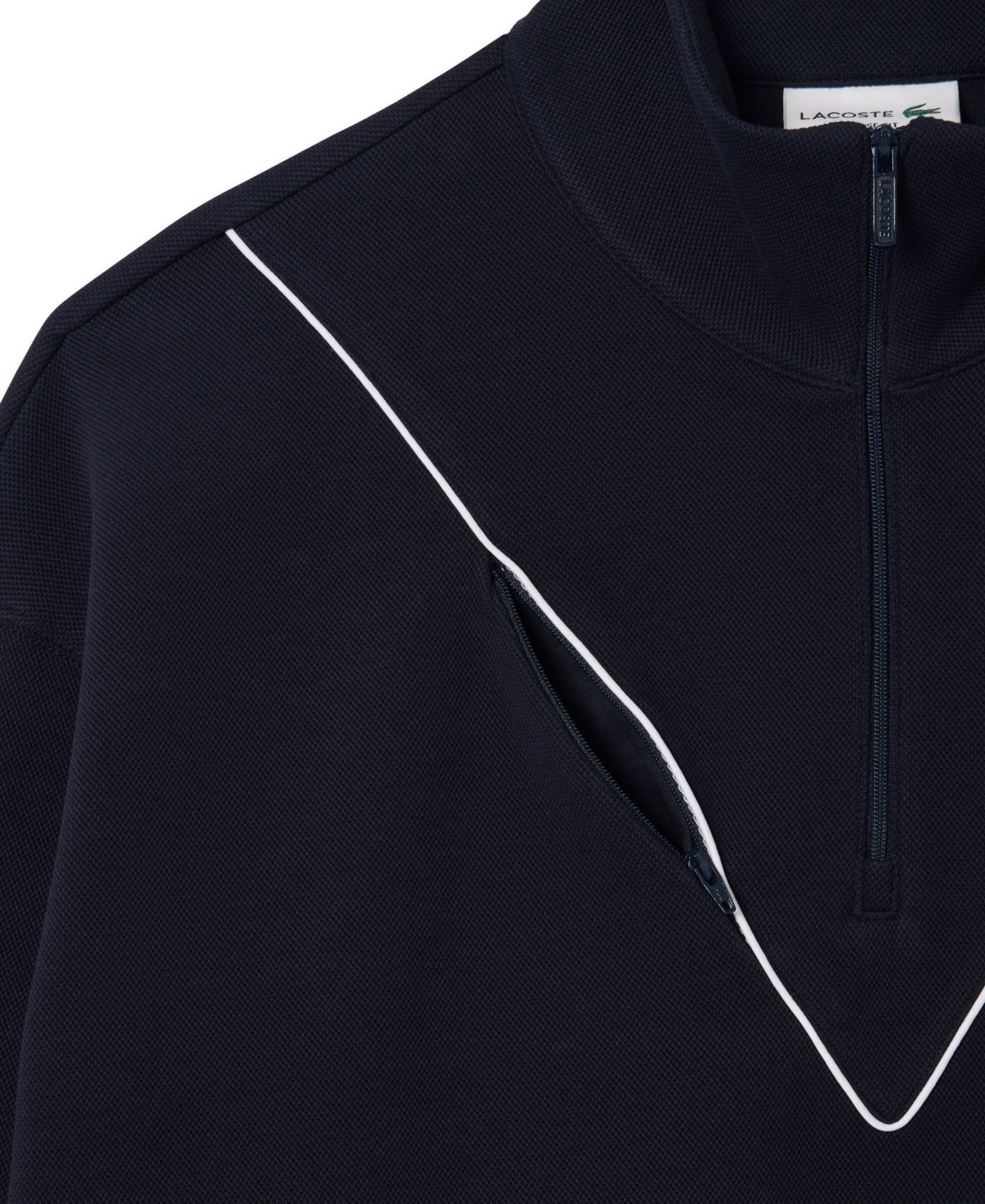 Shop Lacoste Men's Relaxed Fit Half-zip Long Sleeve Track Jacket In Jg Abimes