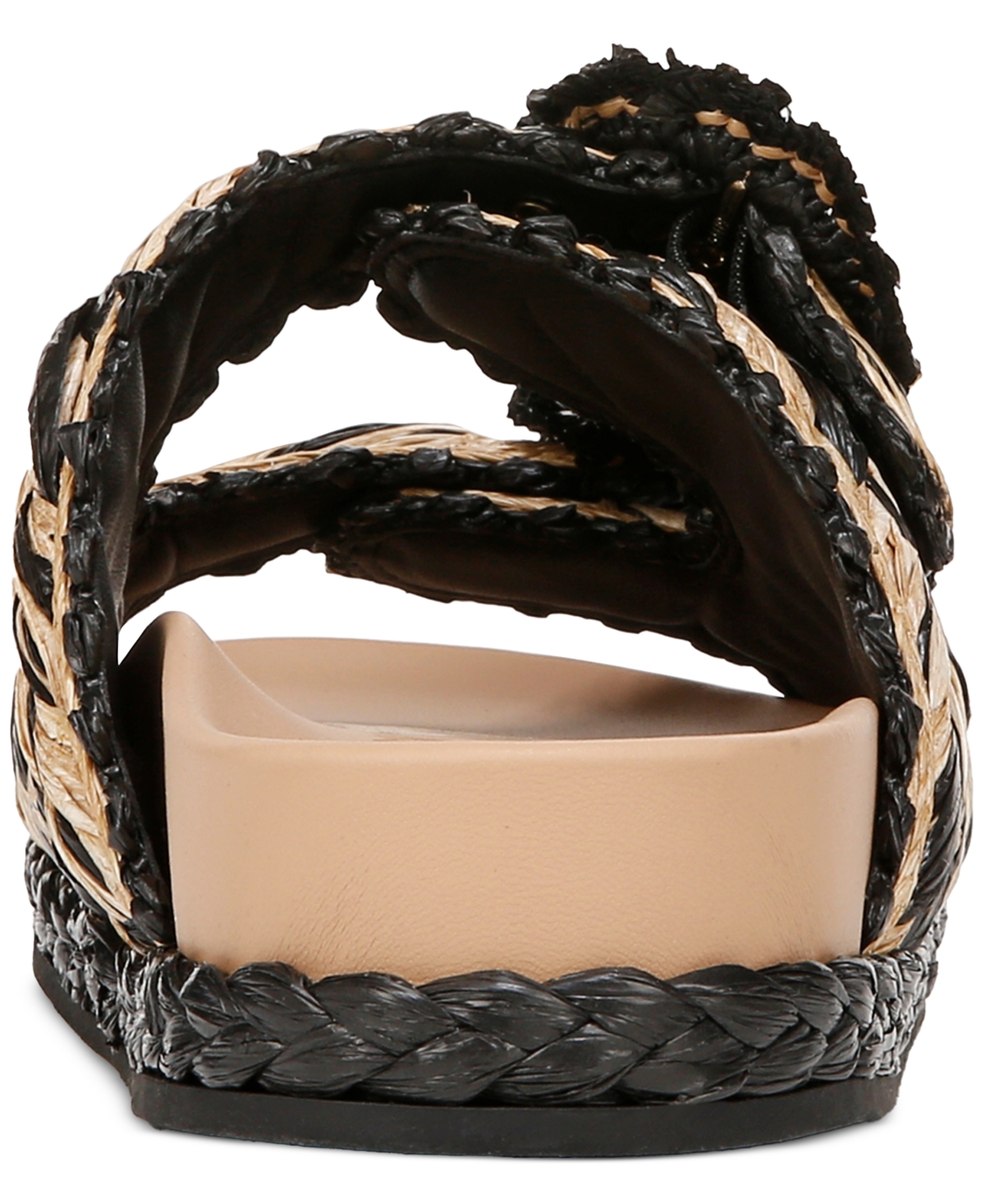 Sam Edelman Reina Woven Double Buckle Slide Sandals -natural