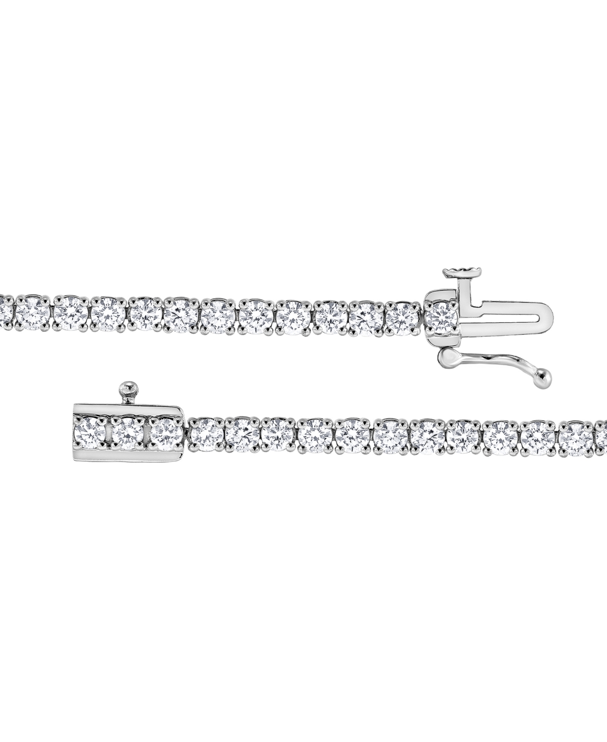 Shop Badgley Mischka Lab Grown Diamond Tennis Bracelet (4 Ct. T.w.) In 14k White Gold