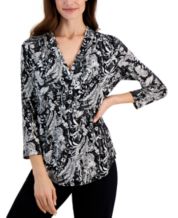 JM Collection Black Womens Tops - Macy's