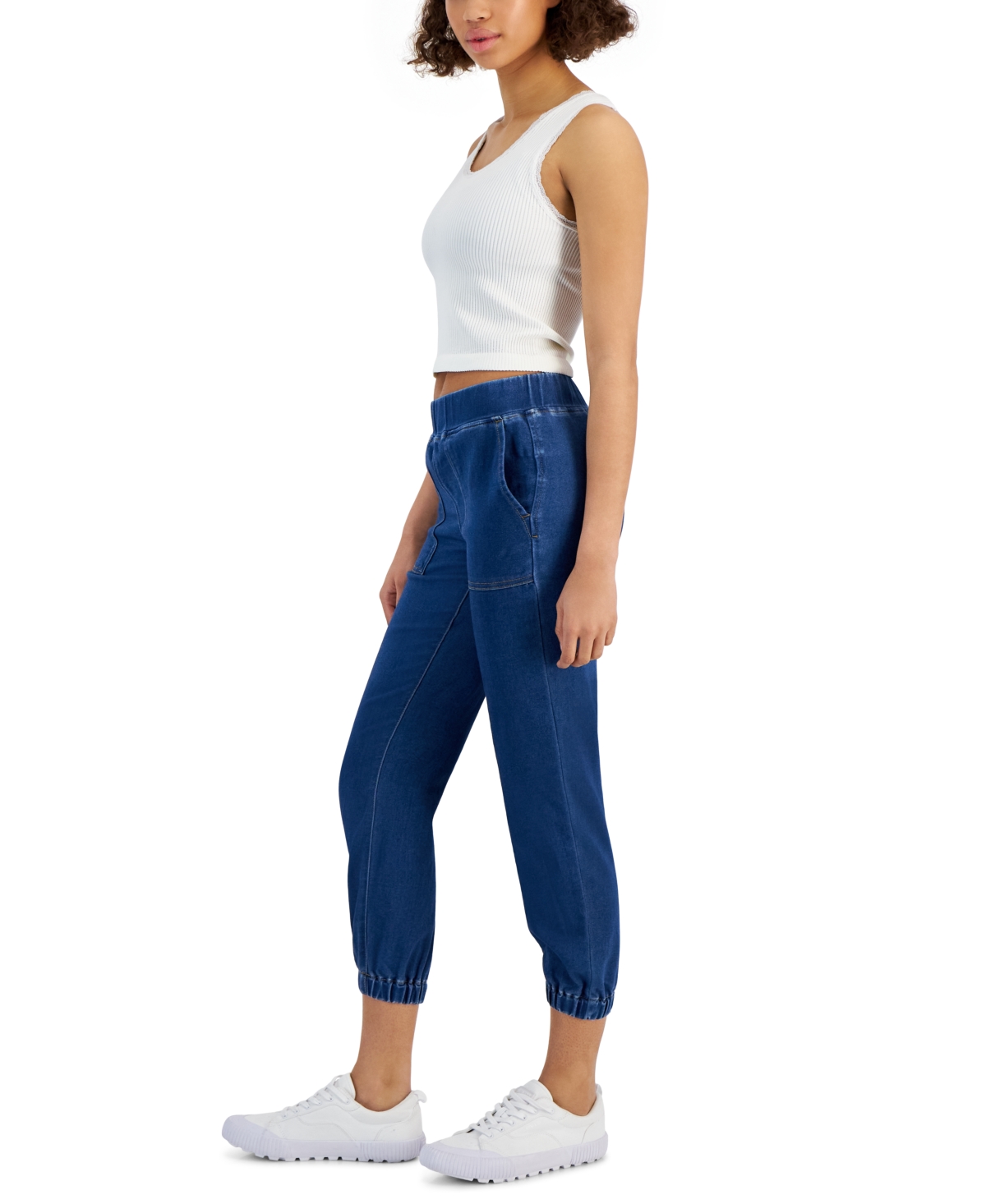 Tinseltown Juniors' Pull-On High-Rise Jogger Pants