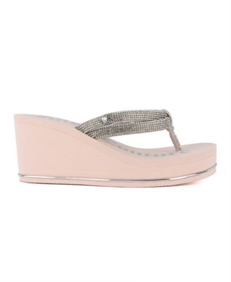 Women's Unwind Rhinestone Platform Wedge Sandals