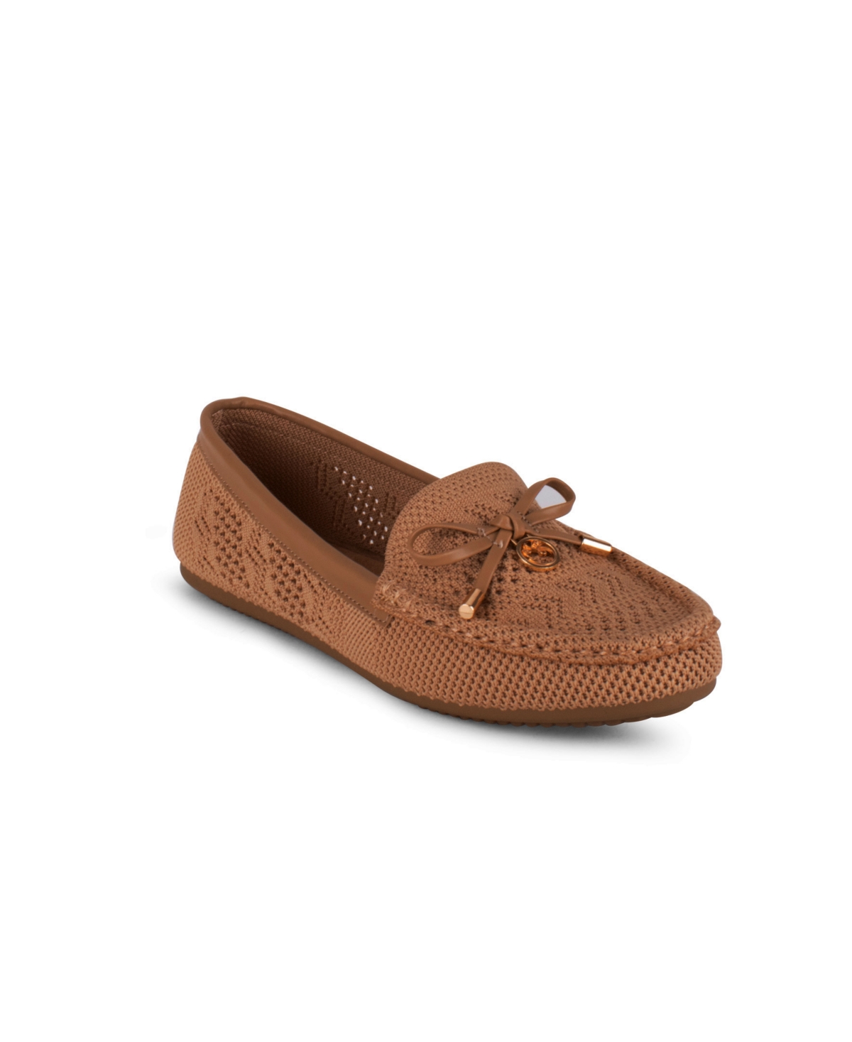Gloria Vanderbilt Women's Rita Knit Slip On Flats In Whiskey
