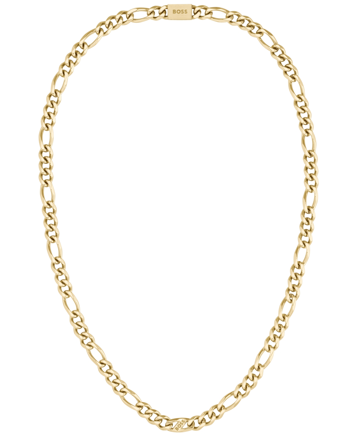 Shop Hugo Boss Men's Rian Ionic Plated Thin Gold-tone Steel Necklace