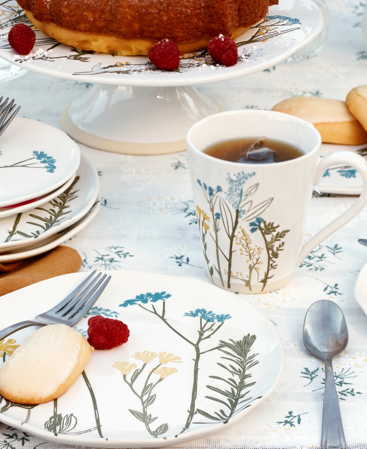 Lenox Wildflowers Accent Plates, Set Of 4 In White