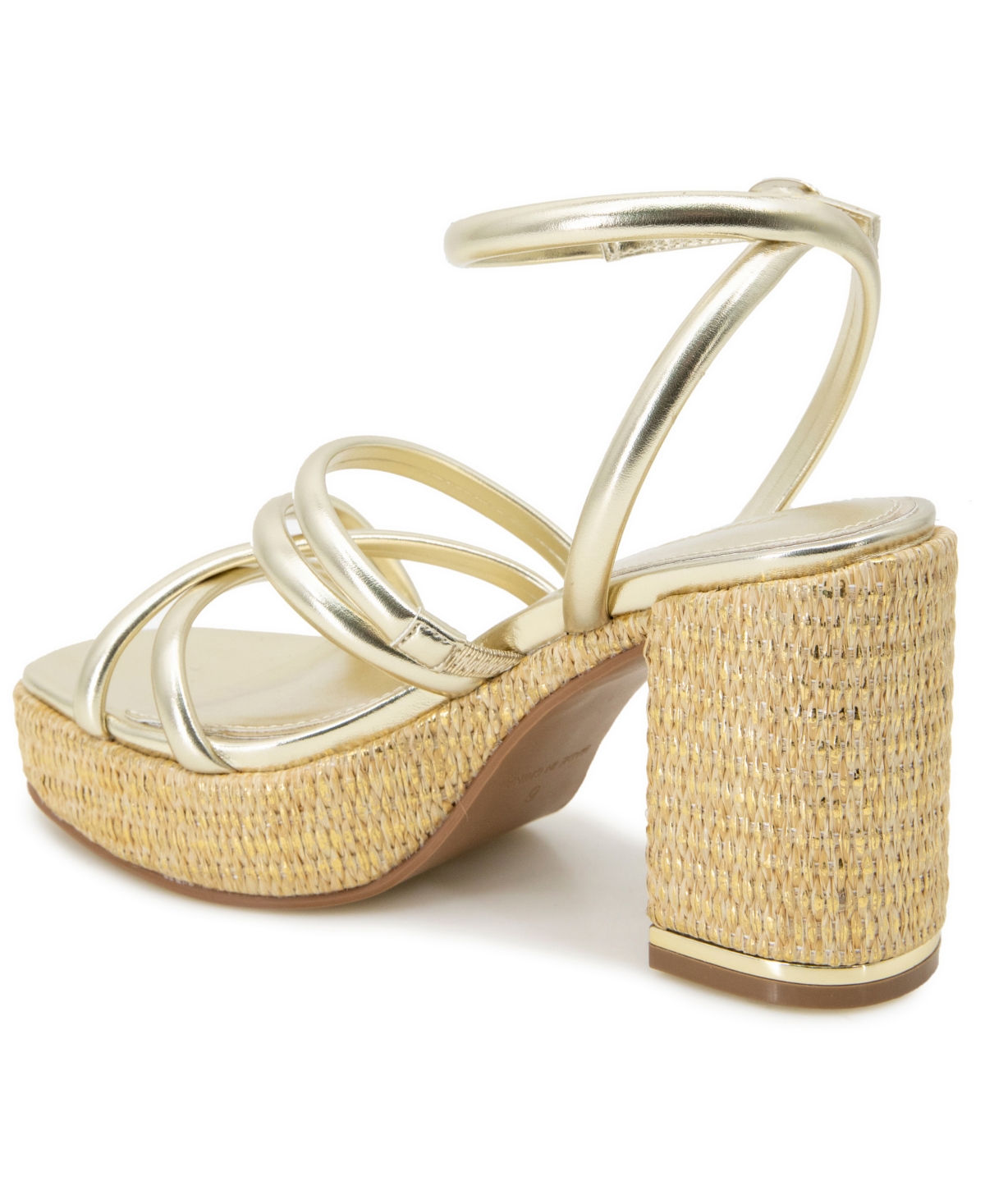 Kenneth Cole New York Women's Daphne Platform Strappy Raffia Sandals