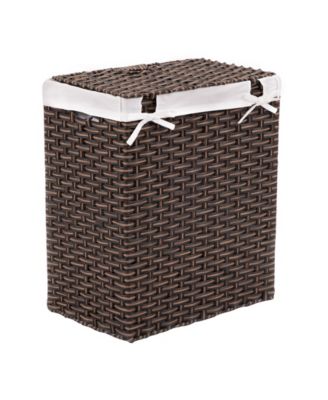 Handwoven Lidded Laundry Hamper
