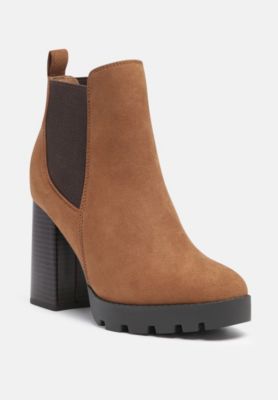 Womens sonia block heeled boots
