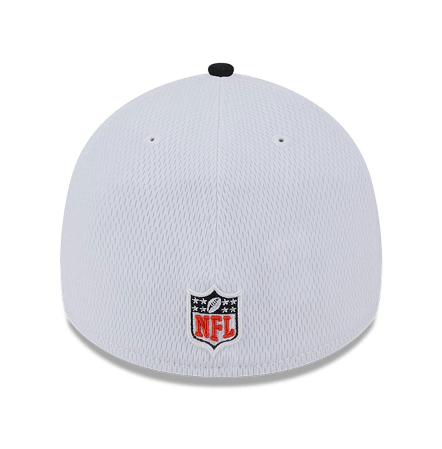 Мужская кепка New Era White, Black Cincinnati Bengals 2023 Sideline 39THIRTY Flex Hat — фото 5
