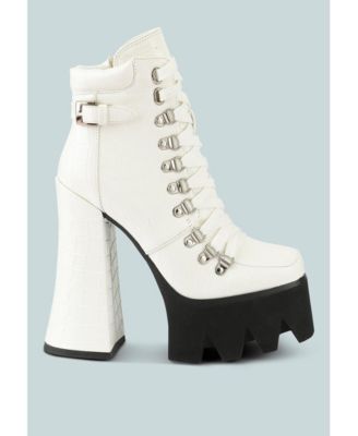 Boogie High Platform Lace Up Boots