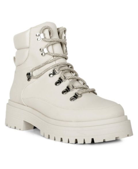 Женские ботинки London Rag Goliath Lace Up Chunky Biker, цвет: Бежевый / Хаки