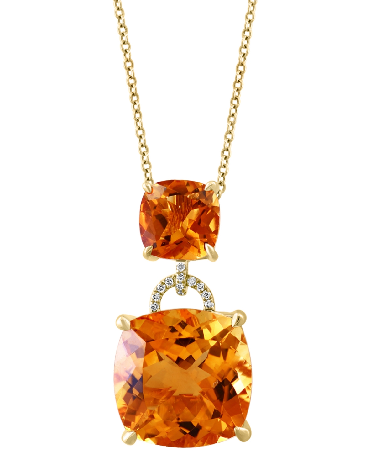 Effy Citrine (12 ct. t.w.) & Diamond (1/20 ct. t.w.) 18