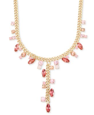 I.N.C. International Concepts - Gold-Tone Multi Stone Lariat Necklace, 16" + 3" extender
