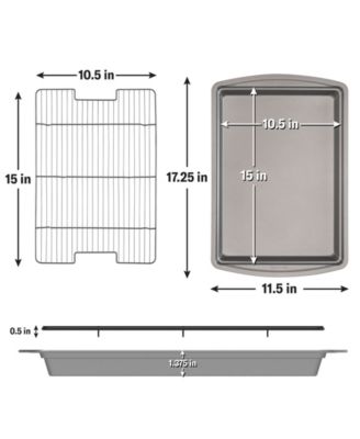 Good Cook Everyday Nonstick Steel Crispy Baking Set with Baking Sheet and Wire Rack, 15" x 10.5"