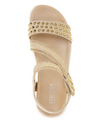 Women's Taryn Asymmetrical Slingback Jeweled Wedge Sandals