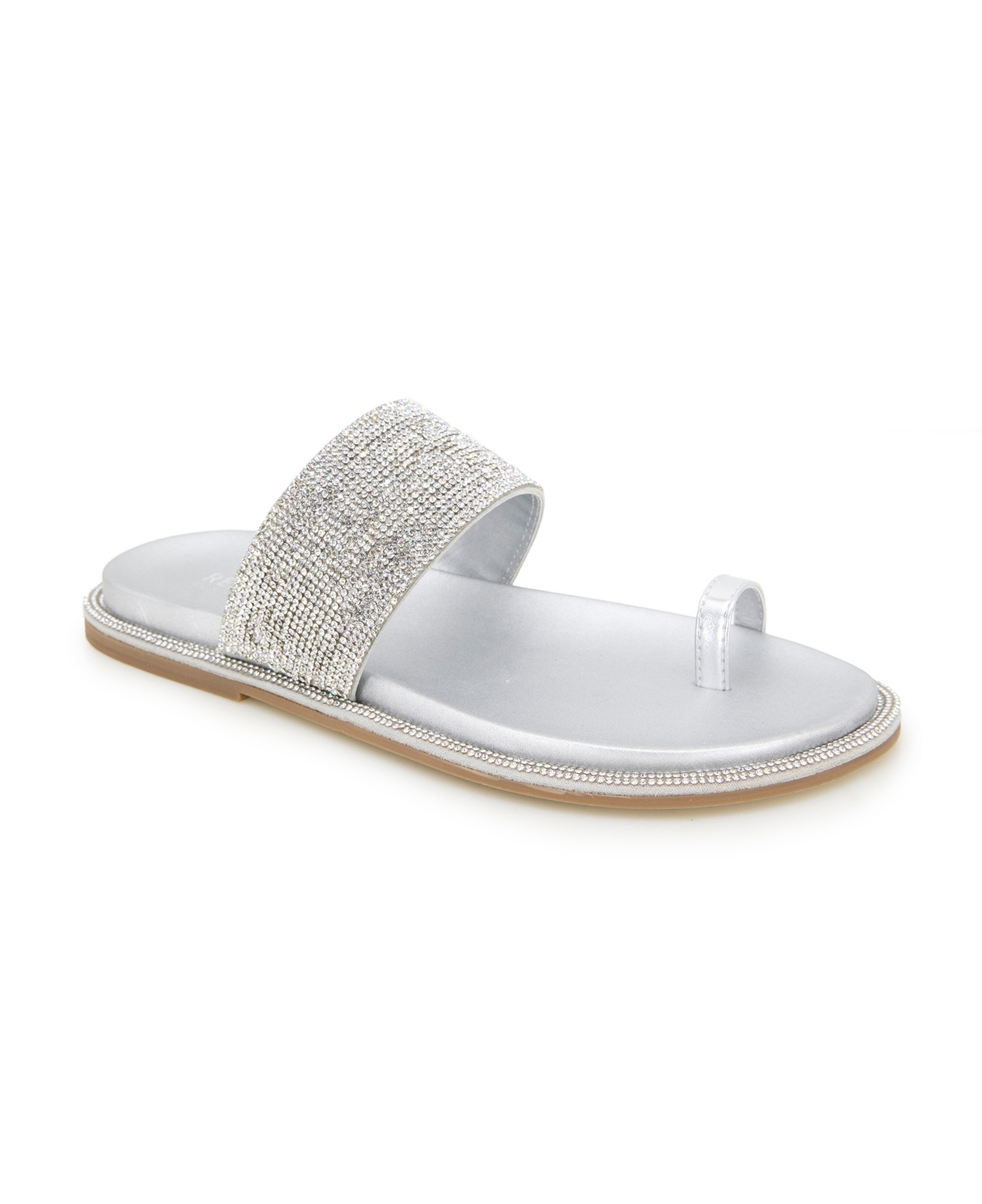 Women's Sage Jewel Toe Ring Footbed Flat Sandals - Lemon