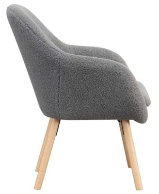 25.25" Sherpa Charlotte Accent Chair