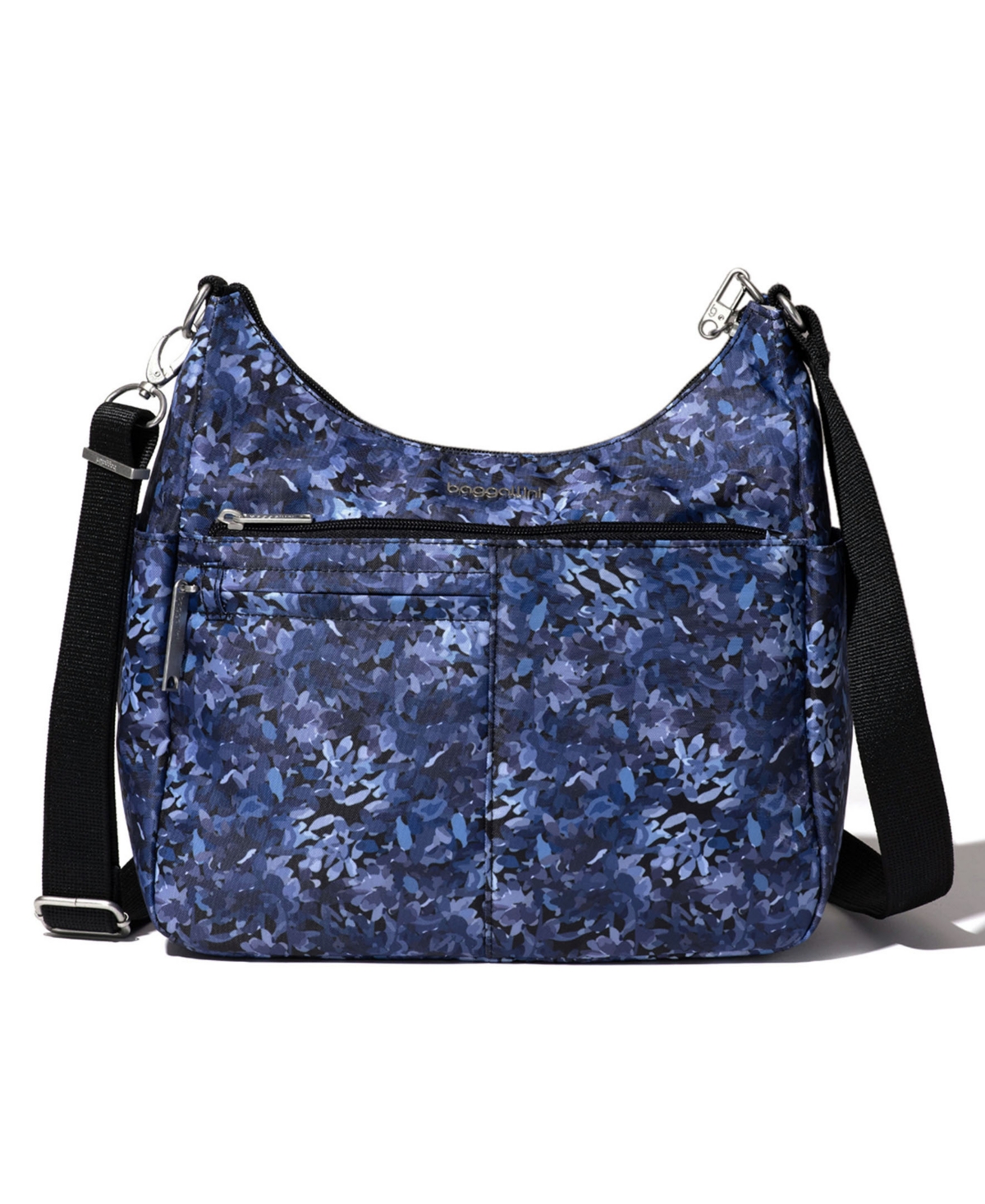 Baggallini Securtex Anti-theft Free Time Crossbody Bag In Indigo Petal