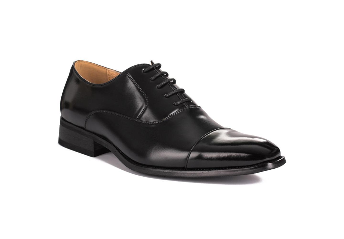 Обувь Gino Vitale Lace-up Cap Toe Dress Oxfords, цвет: Чёрный — фото 1