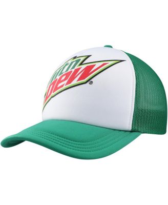 Men s White Green Mountain Dew Foam Trucker Adjustable Hat Macy s