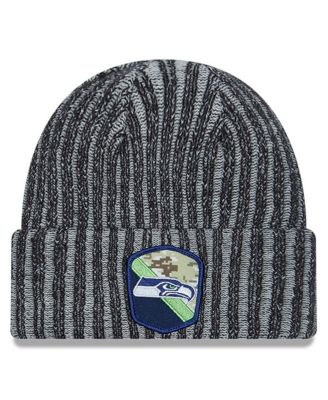 Men's New Era Black Seattle Seahawks 2023 Salute To Service Cuffed Knit ...