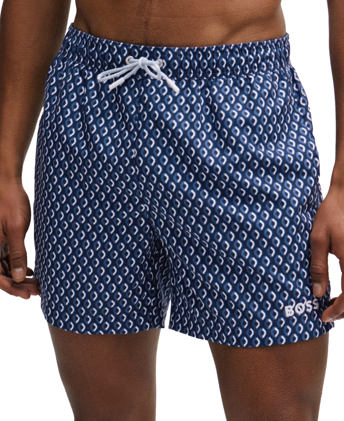 Hugo Boss Boss By  Men's Micro-print Quick-drying Swim Shorts