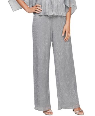 Alex Evenings - Women's Metallic Straight-Leg Pants