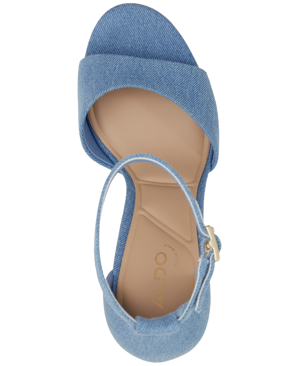 Shop Aldo Women's Enaegyn2.0 Two-piece Block-heel Sandals In Medium Denim Blue