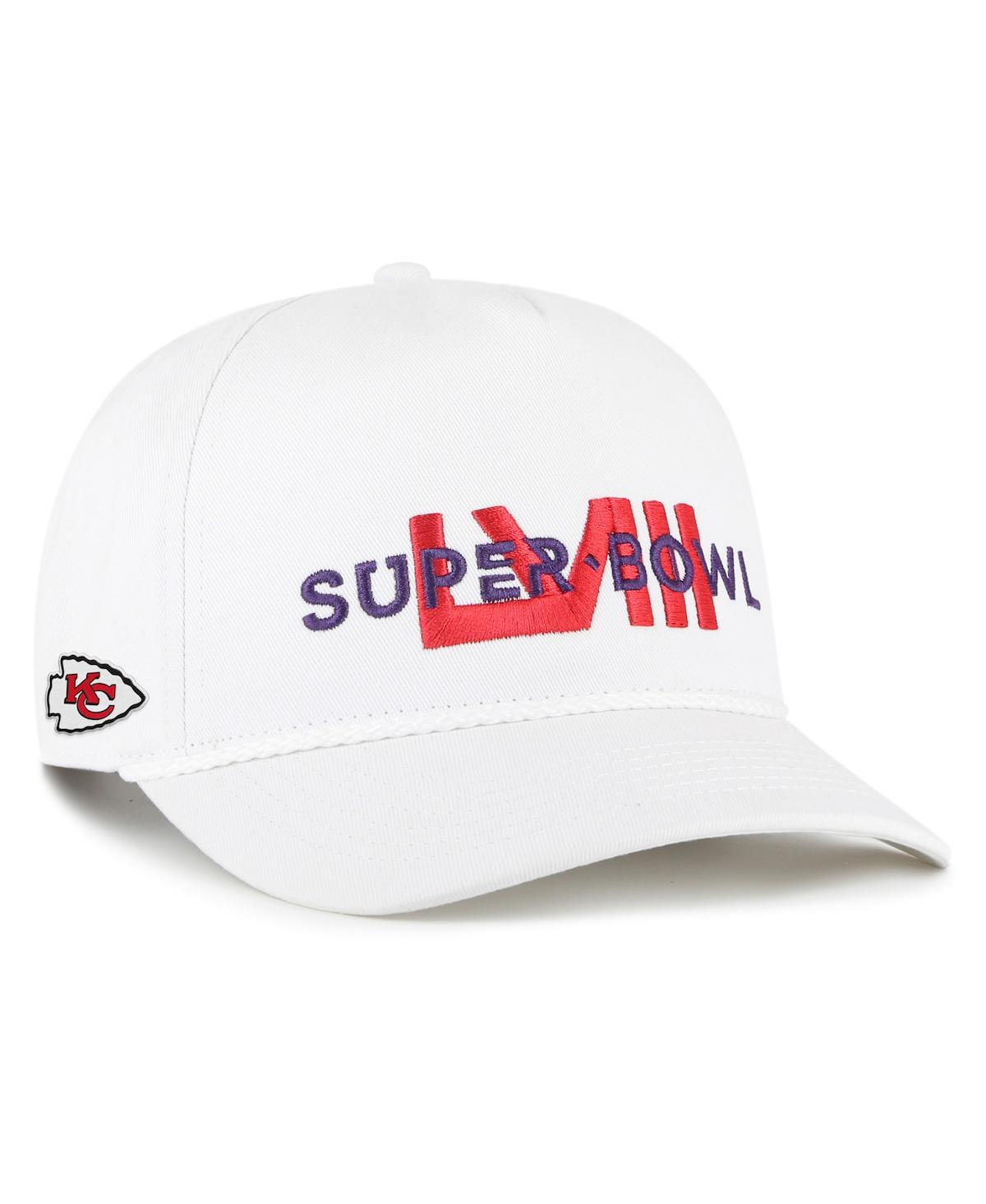 47 Brand Men's ' White Kansas City Chiefs Super Bowl Lviii Overwrite Hitch Adjustable Hat