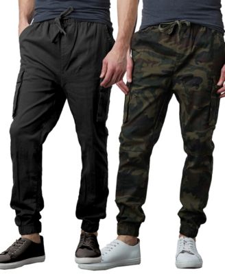 Men's Slim Fit Stretch Cargo Jogger Pants, Pack of 2