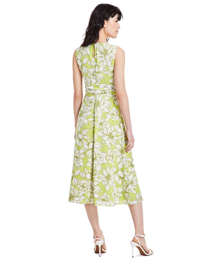 Anne Klein Women's Printed Belt-Tie Midi Dress main image 1