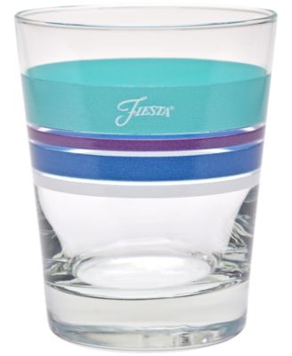 Coastal Edgeline Double Old Fashioned Glasses, Set of 4