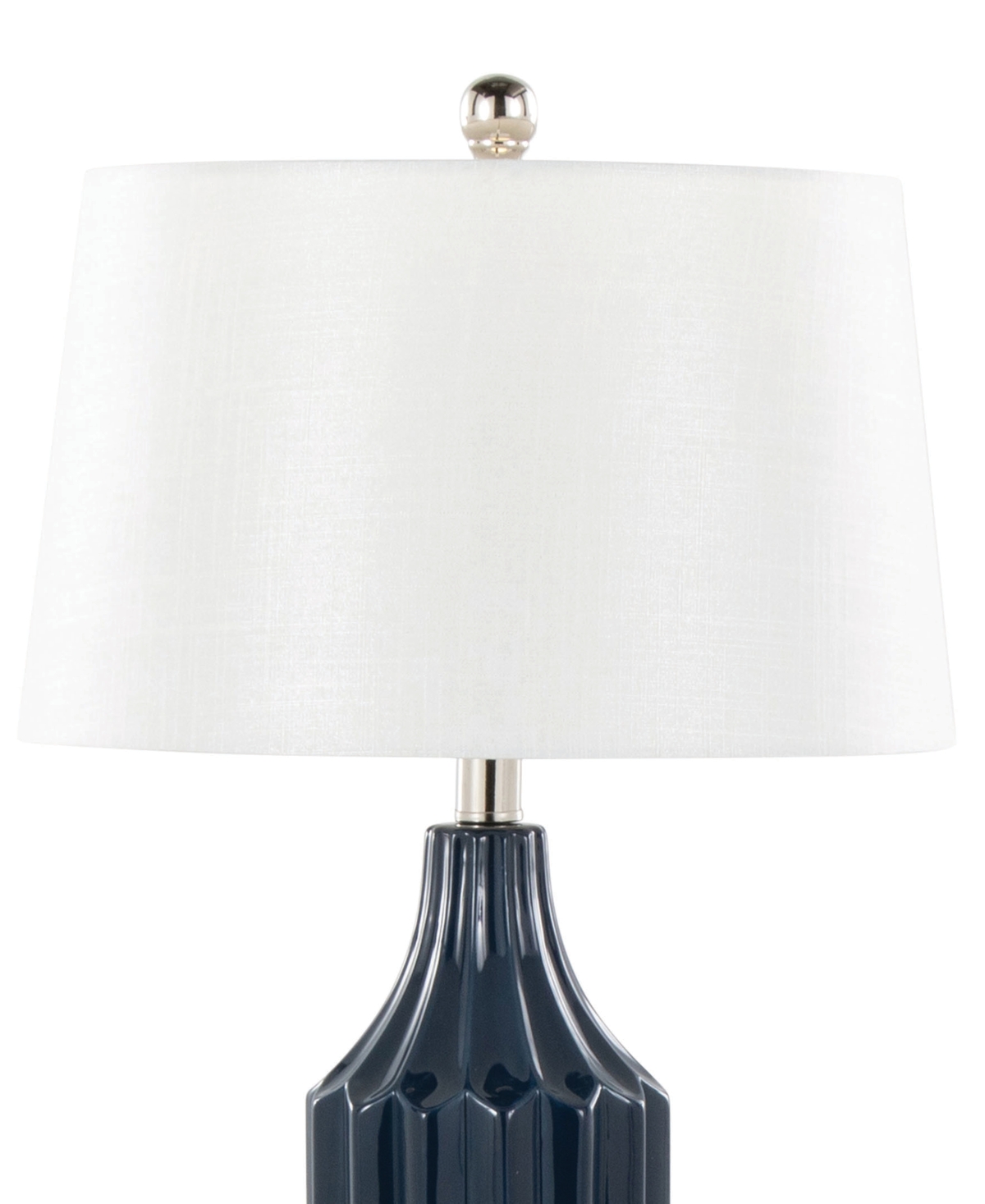 Shop Lumisource Stella 23" Ceramic Table Lamp In Dark Blue,white