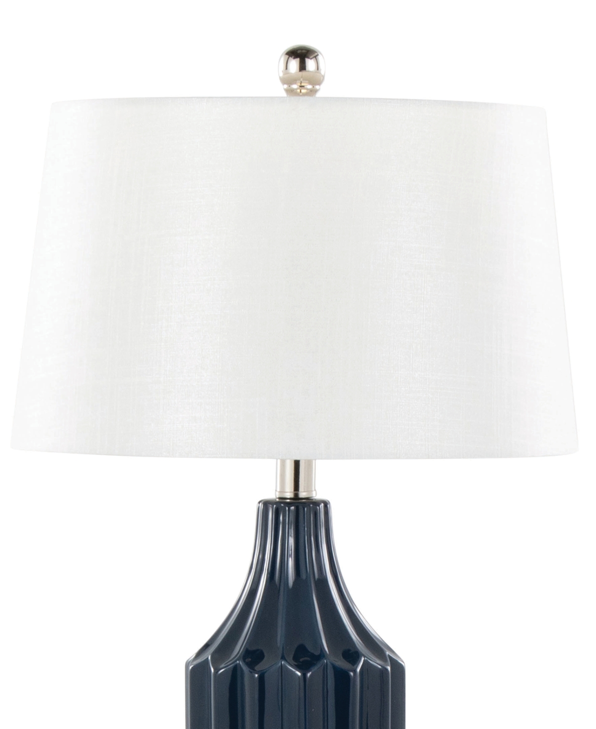 Lumisource Stella 23" Ceramic Table Lamp In Dark Blue,white
