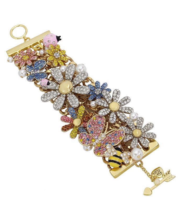 Nuova etichetta collana marcata Betsey Johnson strass