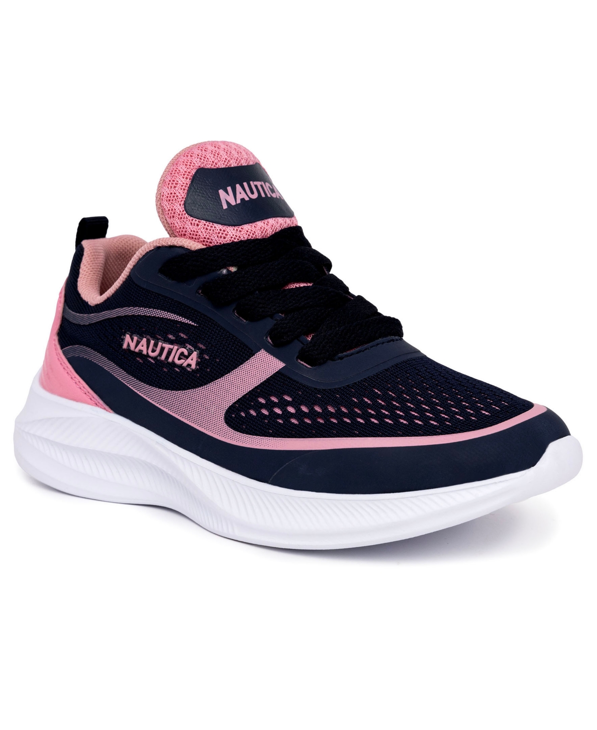 Shop Nautica Little And Big Girls Galey Athletic Sneakers In Navy
