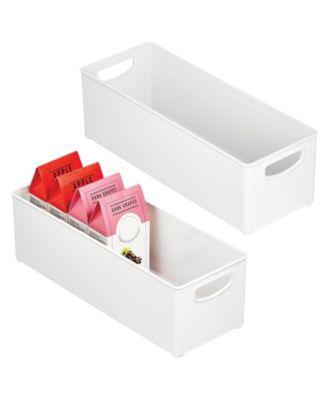 mDesign Plastic Stackable Kitchen Organizer Storage Bin - 2 Pack ...