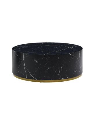 Modern Marble Coffee Table with Gold Base