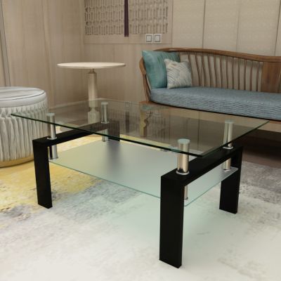 Modern Glass Coffee Table Set for Living Room