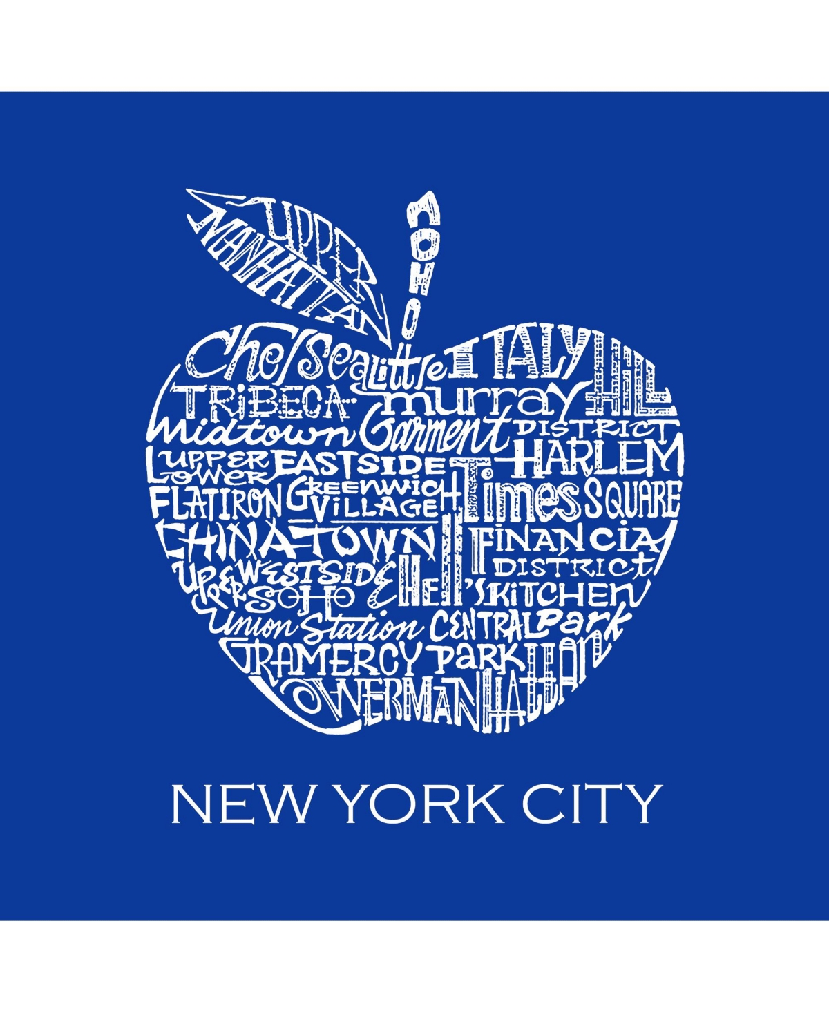 Boy's Word Art Long Sleeve - Neighborhoods in Nyc Tshirt