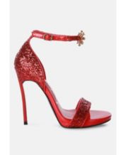 Macy's red sale high heel shoes