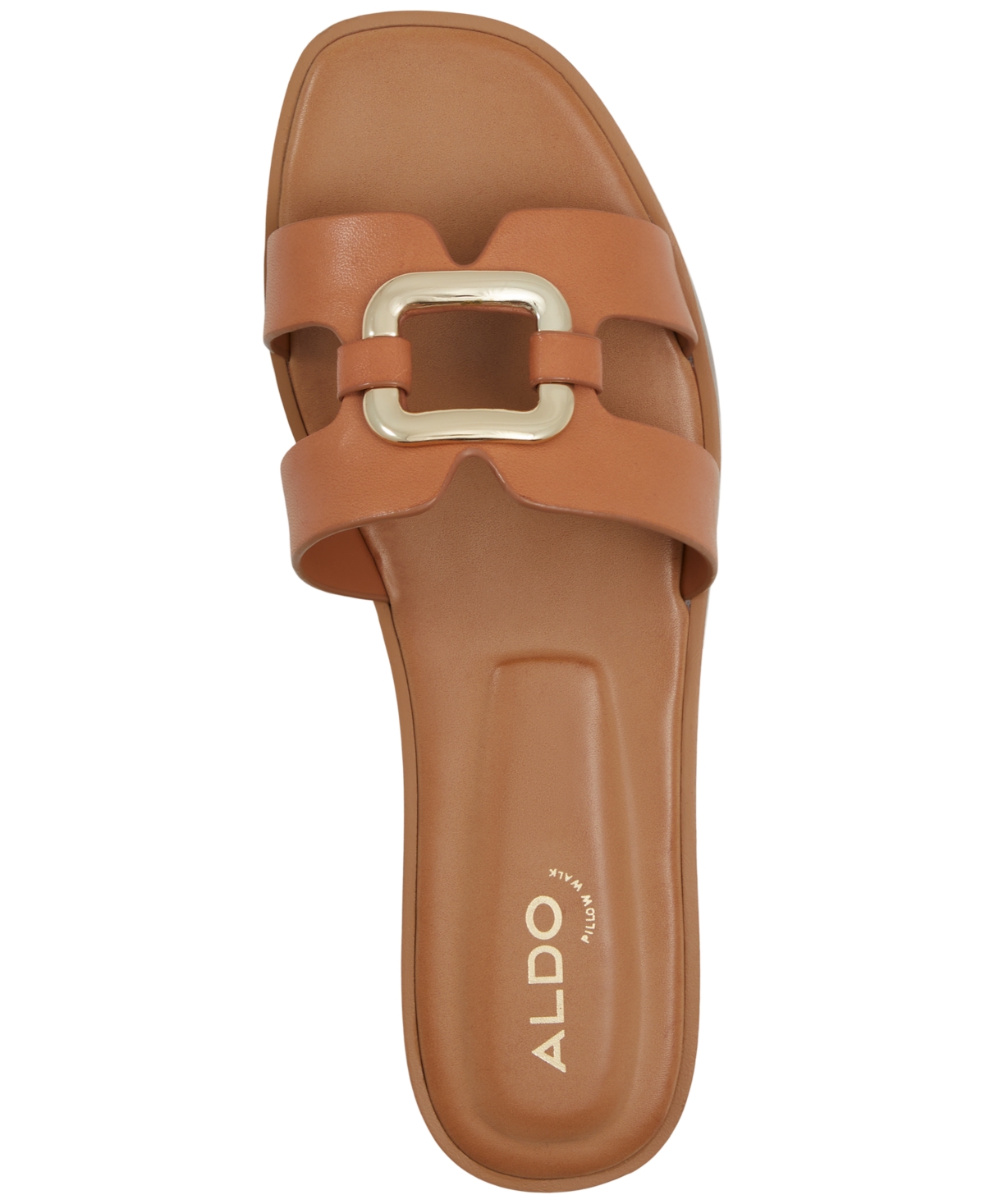 Aldo Women's Nydaokin Buckle Cutout Slip-On Flat Sandals